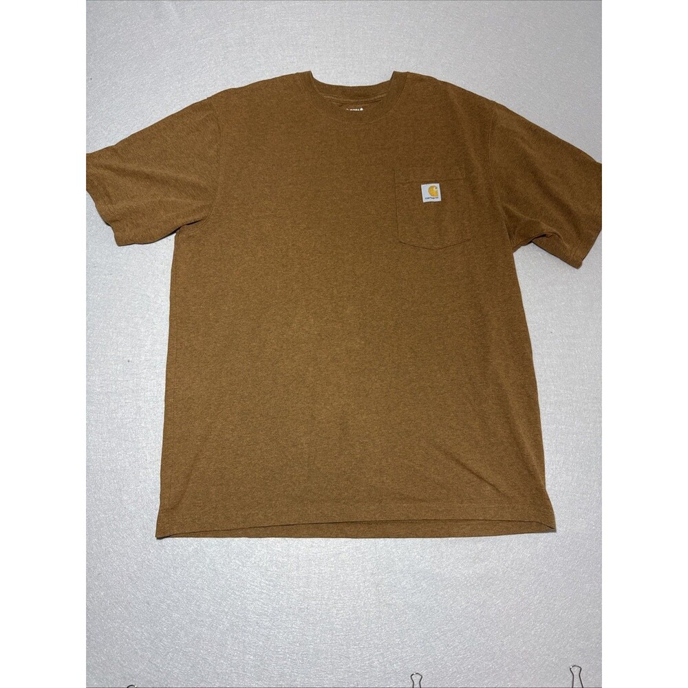Carhartt K87-M Men’s T-Shirt Loose Fit Heathered Brown Large